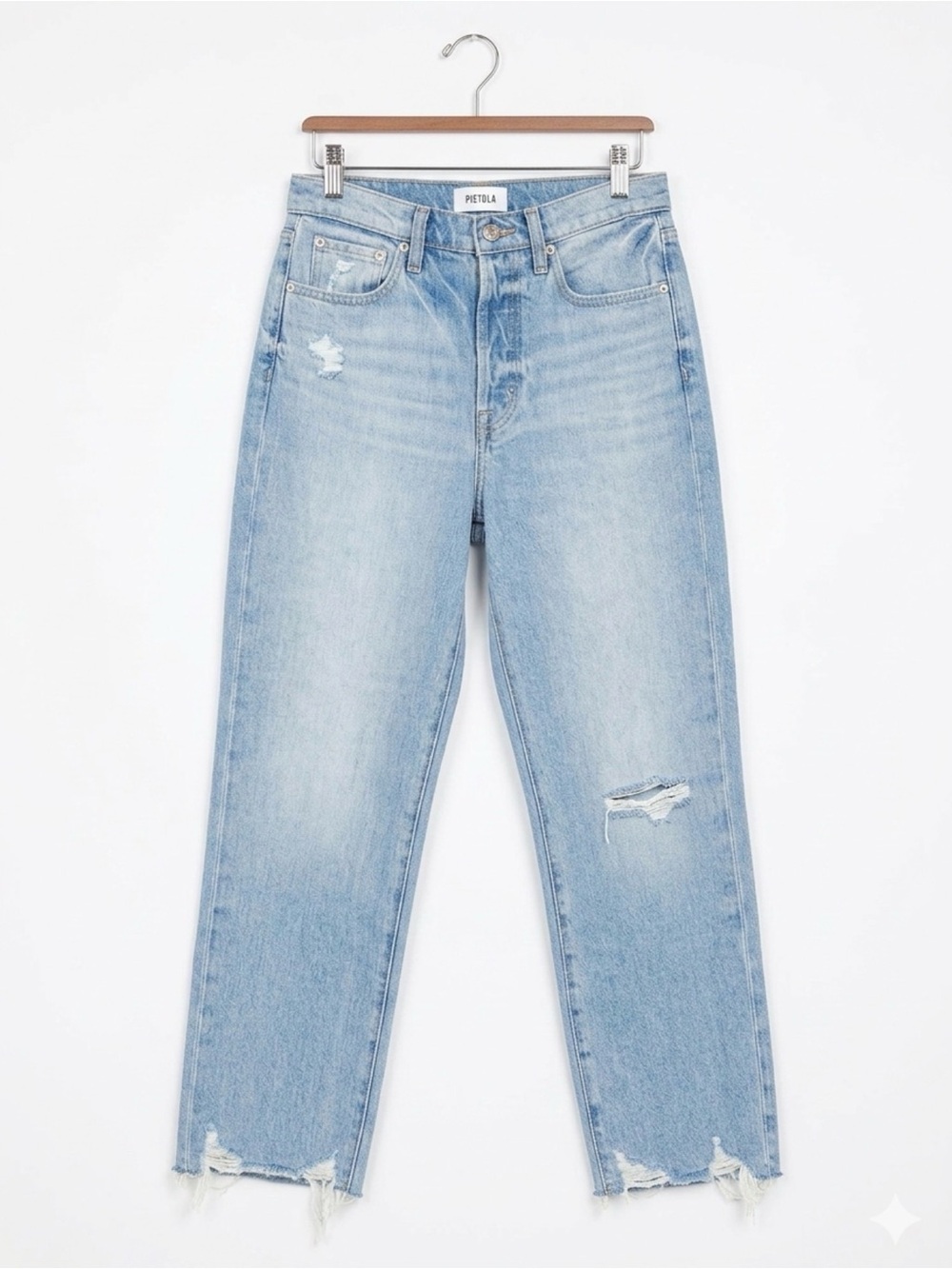 PISTOLA SZ 24 NWOT Button up straight leg raw hem jeans